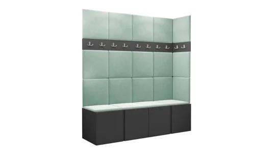 Cuier Hol Luca 12, Grafit/Verde menta - Manila 11