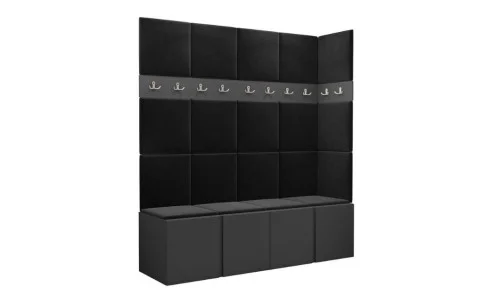 Cuier Hol Luca 12, Grafit/Negru - Manila 18