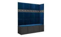 Cuier Hol Luca 12, Grafit/Albastru - Manila 26