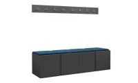 Cuier Hol Luca 14, Grafit/Albastru - Manila 26 1