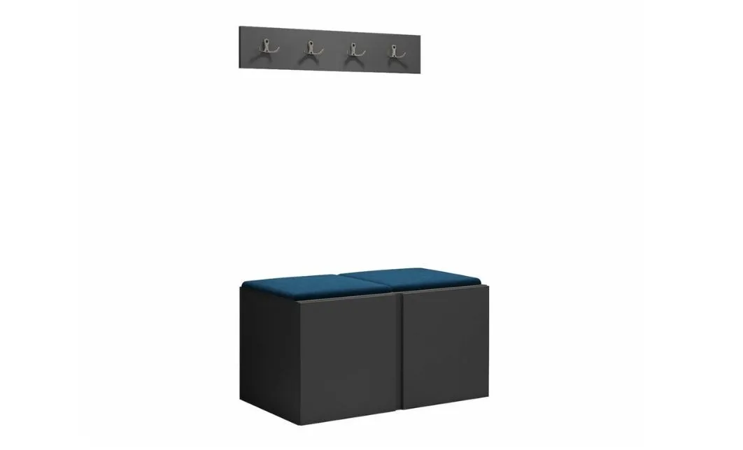 Cuier Hol Luca 15, Grafit/Albastru - Manila 26 1