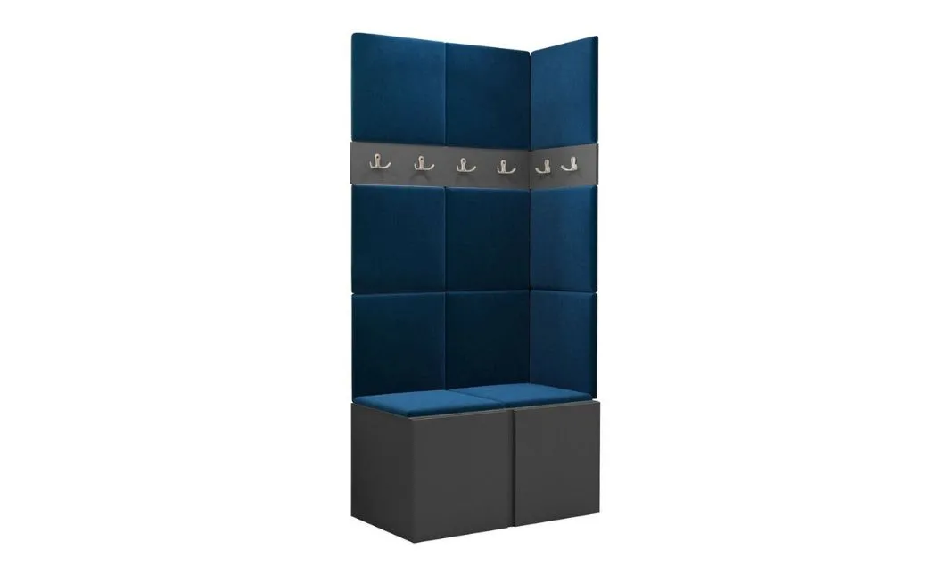 Cuier Hol Luca 9, Grafit/Albastru - Manila 26 1