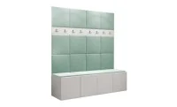 Cuier Hol Luca 13, Alb/Verde menta - Manila 11
