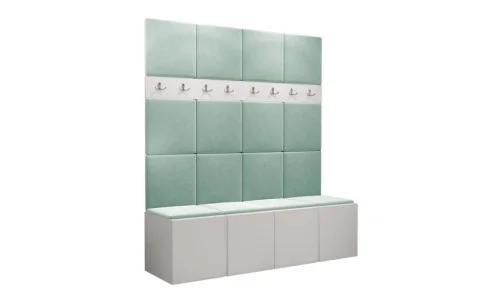 Cuier Hol Luca 13, Alb/Verde menta - Manila 11
