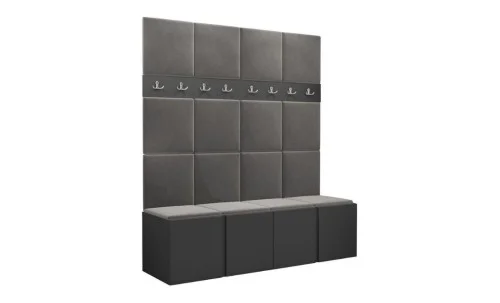 Cuier Hol Luca 13, Grafit/Gri - Manila 16