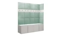 Cuier Hol Luca 12, Alb/Verde menta - Manila 11