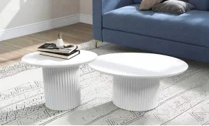 Set Măsuțe Cafea CT3858 Albe