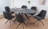 Masa Living Extensibila Blat Ceramic Gri DTM0403CR  2