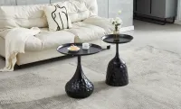 Set 2 Măsuțe Cafea KJCT001 Negre