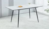Set Masă Living Extensibilă KJT546 Bej cu 6 Scaune KJC37 Verzi 1