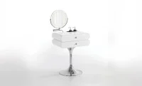 Măsuță Toaletă T660-2 Albă cu 3 culori LED și Oglindă