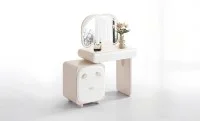 Măsuță Toaletă T661-4 Albă / Roz cu 3 culori LED și Oglindă