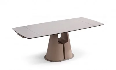 Masă Living Extensibilă Blat Ceramic Bej CT134