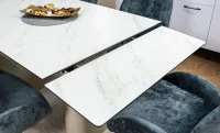 Set Masă Living Extensibilă CT234 cu Blat Ceramic Alb cu 6 Scaune DCM0104CS Gri 7