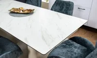 Set Masă Living Extensibilă CT234 cu Blat Ceramic Alb cu 6 Scaune DCM0104CS Gri 8