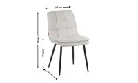 Set Masă Living Extensibilă DTM0101CS Bej cu 4 Scaune DCM2001AF Gri