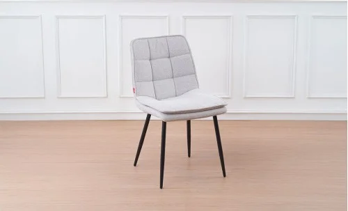 Set Masă Living Extensibilă DTM0101CS Bej cu 4 Scaune DCM2001AF Gri