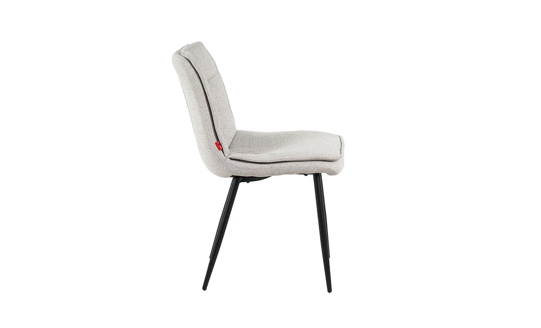 Set Masă Living Extensibilă DTM0101CS Bej cu 4 Scaune DCM2001AF Gri