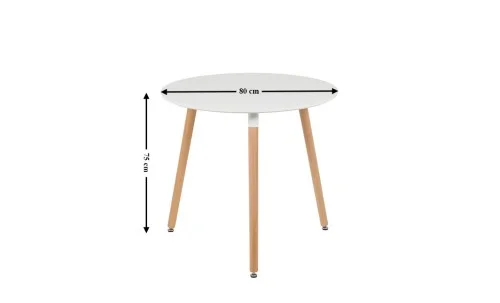 Set Masa Rotunda DT17 Albă cu 3 Scaune J901 Maro