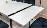 Set Masă Living Extensibilă DTM0101CS Bej cu 6 Scaune Tapițate KJC356 Gri 4