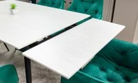 Set Masă Living Extensibilă DTM0101CS Bej cu 6 Scaune Tapițate KJC38 Verzi