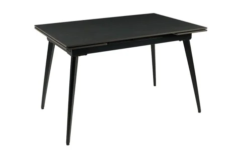 Set Masă Living Extensibilă DTM0101 Blat Ceramic Gri cu 4 Scaune Rotative KJC356 Bej