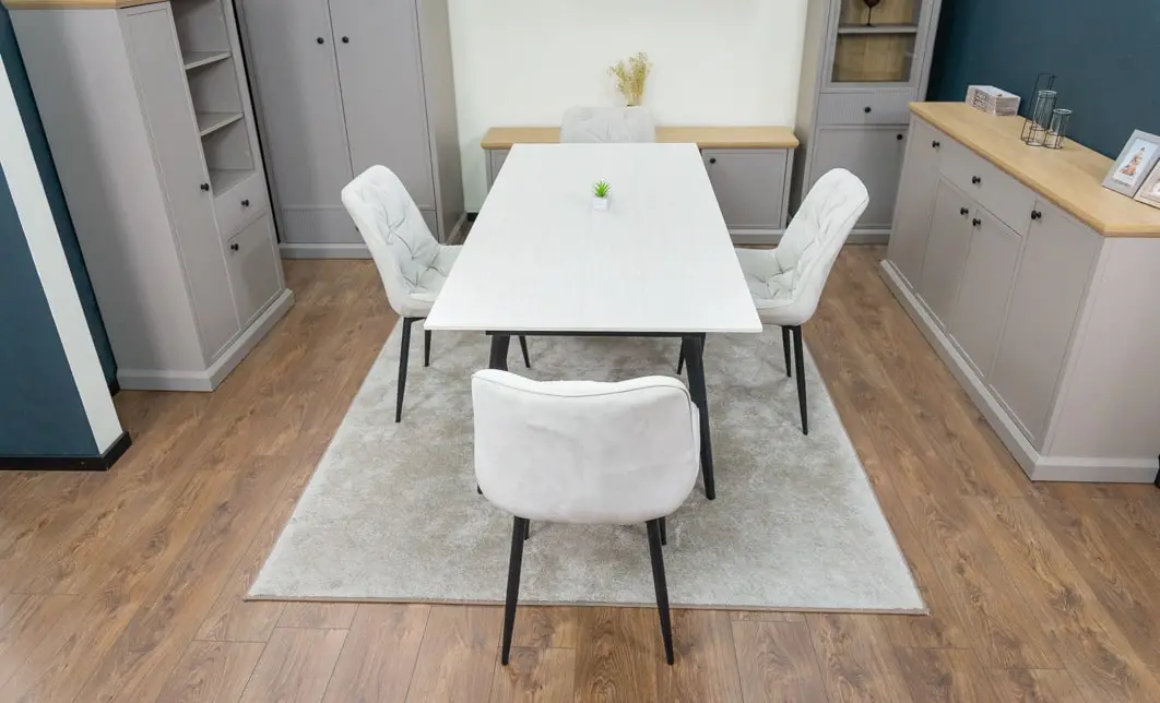 Set Masă Living Extensibilă DTM0101CS Bej cu 4 Scaune KJC0357 Bej 5