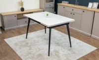 Set Masă Living Extensibilă DTM0101CS Bej cu 4 Scaune Tapițate KJC176 Bej 3