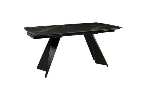Masa Extensibila Blat Ceramic Negru/Auriu DTM0105CS