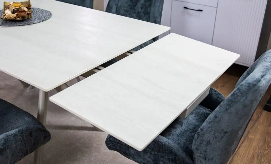 Set Masă Living Extensibilă DTM0107 Bej cu 6 Scaune DCM0104CS Gri 9