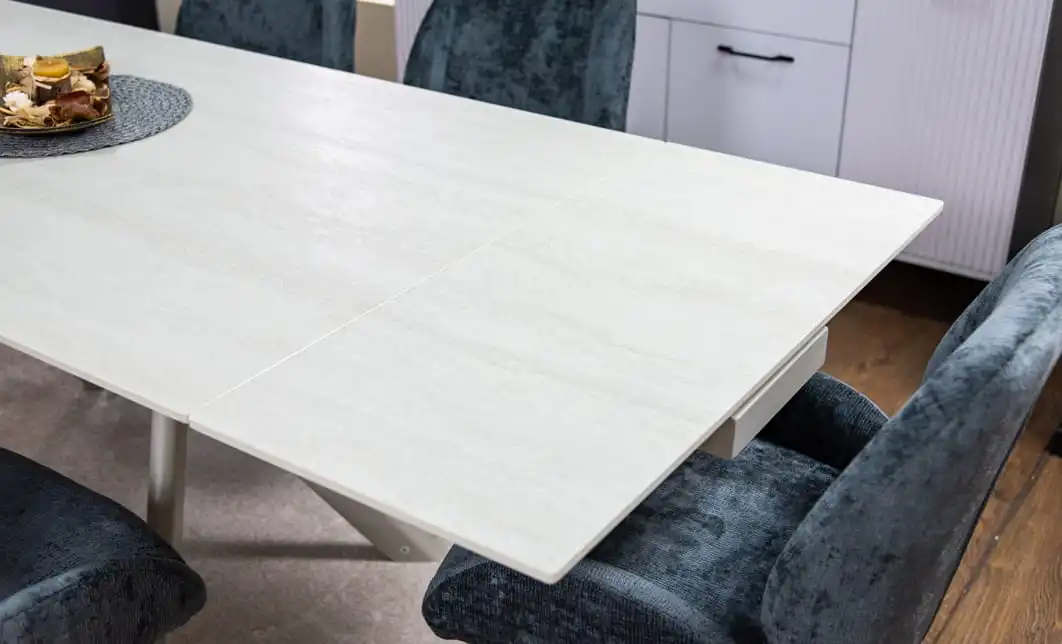 Set Masă Living Extensibilă DTM0107 Bej cu 6 Scaune DCM0104CS Gri 10