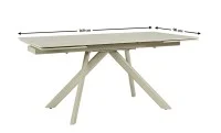Set Masă Living Extensibilă Setul de masă extensibilă DTM0107CS Bej cu 6 scaune DCM0108CS Gri Deschis 1