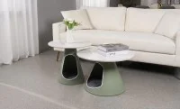 Set Măsuțe Cafea KJCT021 Alb / Verde