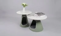 Set Măsuțe Cafea KJCT021 Alb / Verde 2