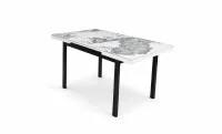 Masă Extensibilă Blat Ceramic Alb-Cappuccino KJT416 / DT018