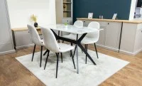 Set Masă Living cu 4 Scaune KJD6315 Bej 8