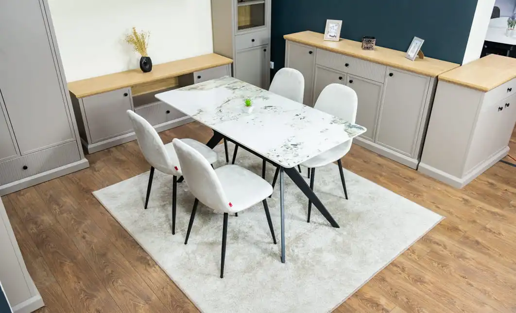 Set Masă Living cu 4 Scaune KJD6315 Bej 3