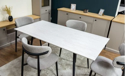 Set Masă Living Extensibilă cu 4 Scaune KJD6316 Gri