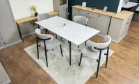 Set Masă Living Extensibilă cu 4 Scaune KJD6316 Gri 5