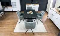 Set Masă Living Extensibilă KJT416 Neagră cu 4 Scaune DCM0112AS Gri 3