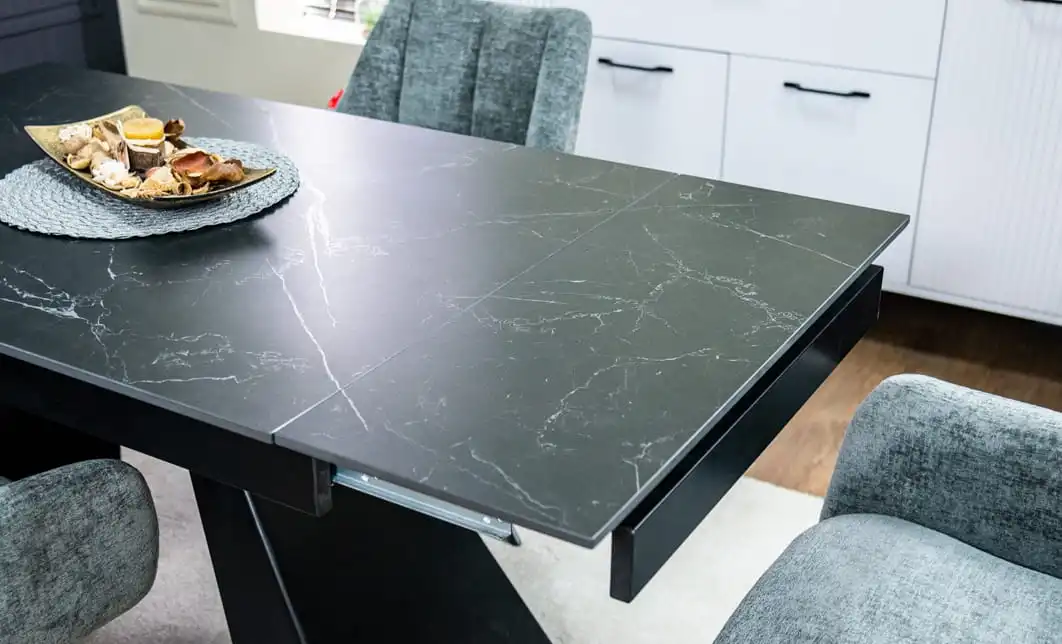Set Masă Living Extensibilă KJT416 Neagră cu 4 Scaune DCM0112AS Gri 5