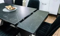 Set Masă Living Extensibilă KJT416 Neagră cu 4 Scaune KJC176 Negre 3