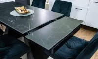 Set Masă Living Extensibilă KJT416 Neagră cu 6 Scaune KJC356 Negre 7