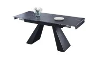 Set Masă Living Extensibilă KJT416 Neagră cu 4 Scaune KJC4347 Galbene 5
