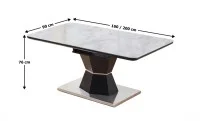 Masă Living Extensibilă Blat Ceramic KJT4712 Gri 2