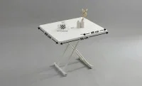 Masă Living Extensibilă KJT5401 cu Alb 3