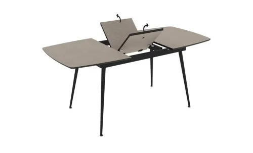 Set Masă Living Extensibilă Yense 125 Gri Lagun cu 4 Scaune Tapițate DCM2001AF Bej