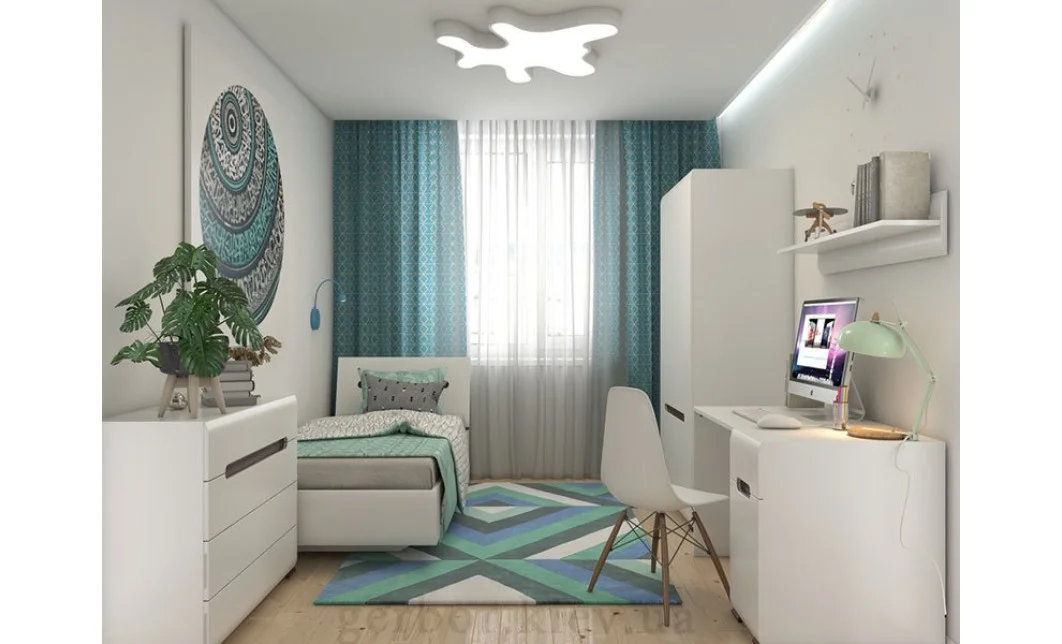 Comodă Living Azteca KOM4S cu 4 Sertare, Albă 5