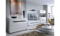 Comodă Living Azteca REG4D cu 4 Uși, Albă 7