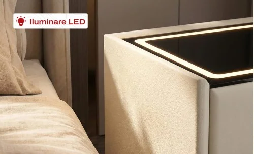 Noptieră Smart Multifuncțională KJ106 Gri